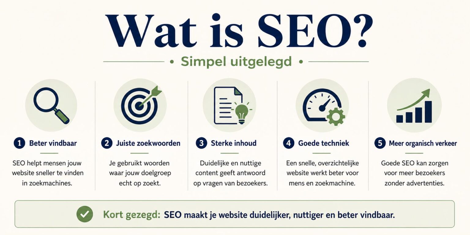 Infographic: Wat is SEO in simpele taal uitgelegd met voorbeelden van zoekmachineoptimalisatie